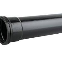 Soil PF 110mm x 3m Pipe Single Socket – Black
