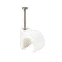 TALON 22mm Nail In Clip Pipe – White NCW22