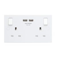 2 GANG SOCKET C/W USB