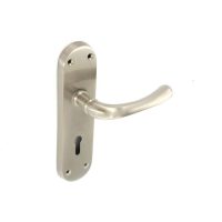 ROSA BRUSHED NICKEL LOCK HANDLE 170MM