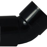 WASTE SOLVENT WELD 40MM 45 DEGREE BEND BLACK